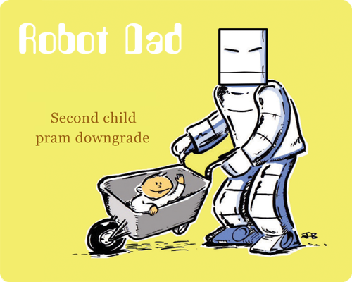Robot Dad: Second Child Pram Downgrade